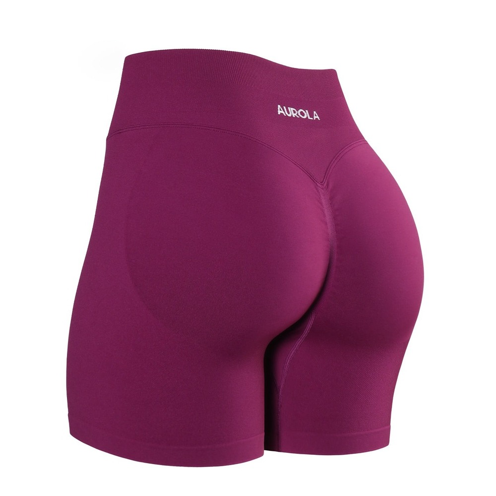Aurola‎ Magenta Influencer Seamless Scrunch Butt High Waisted Shorts Size S
